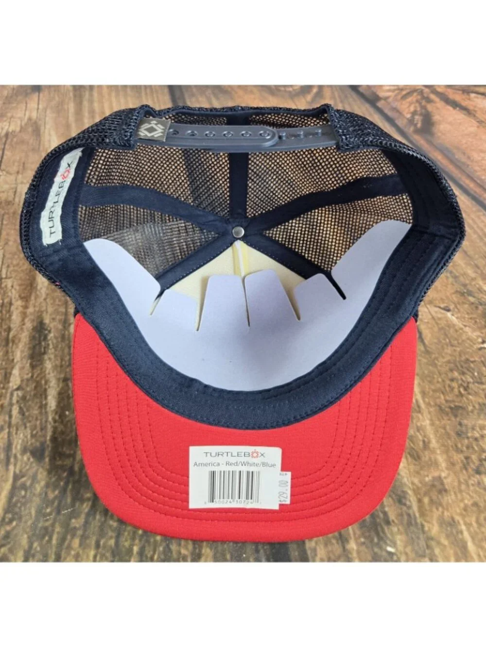 Turtlebox Red White Blue Trucker Hat Cap One Size Adjustable Mesh Back Live Free